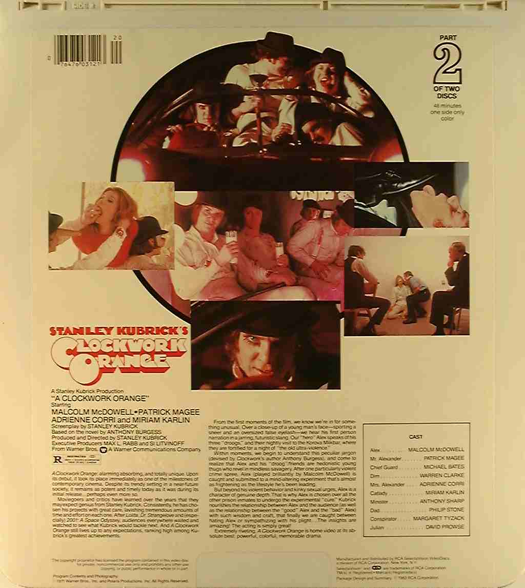 CED title precursor to the Blu-ray DVD movie disc format